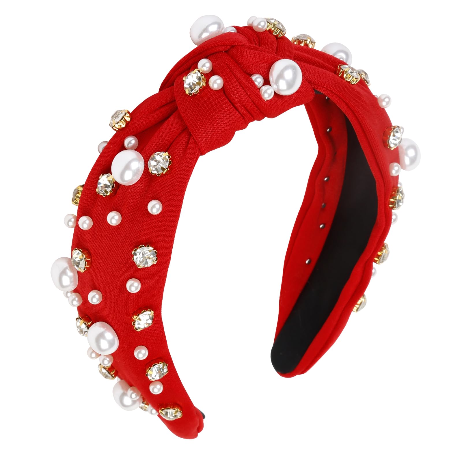 Amazon.com : WOVOWOVO Valentine Red Pearl Headbands for 