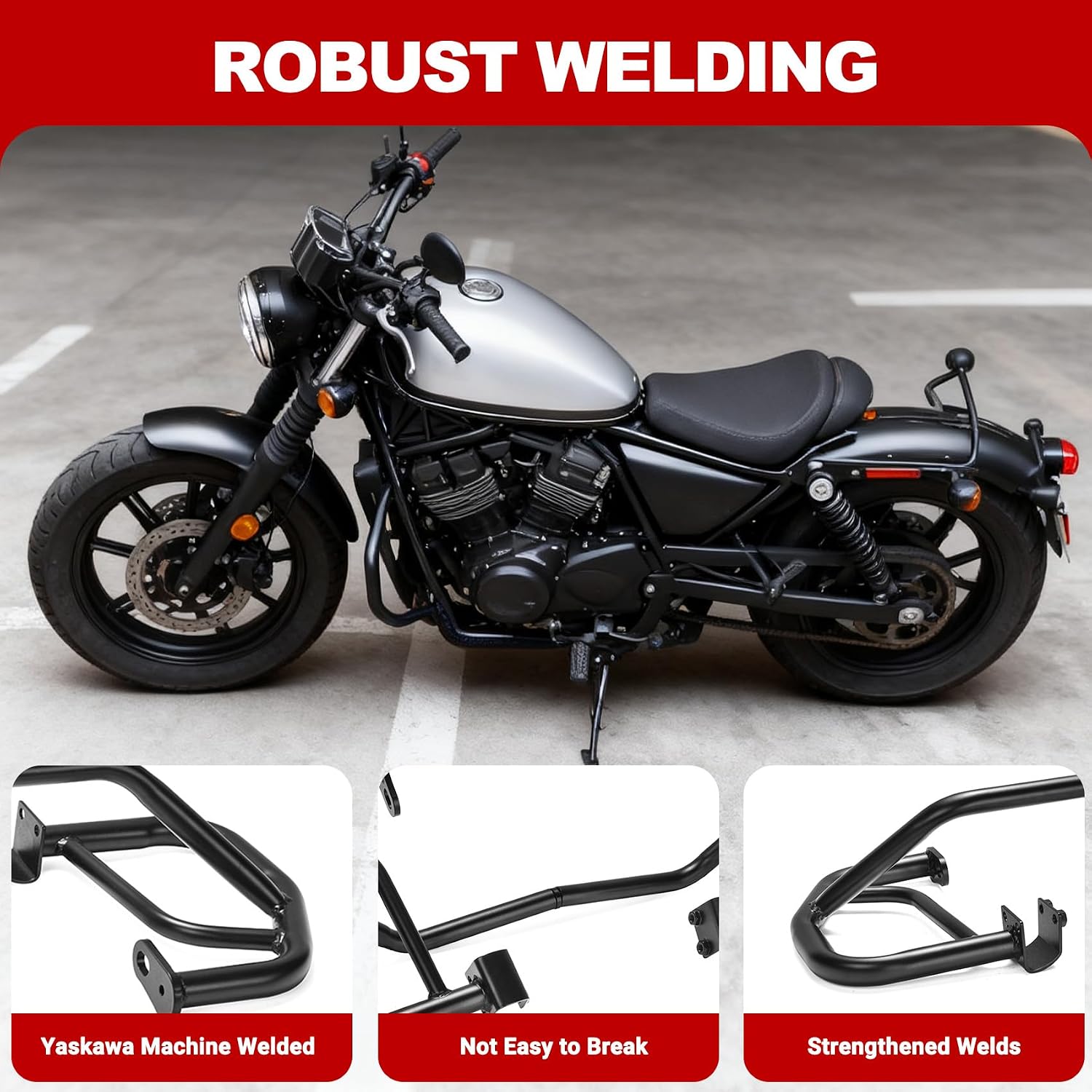 Motorcycle Engine Guard Crash Bar for CMX500 Rebel 500 2017 2018 2019 2020 2021 2022 2023 2024 2025 2026 Highway Bar Bumper Side Protection