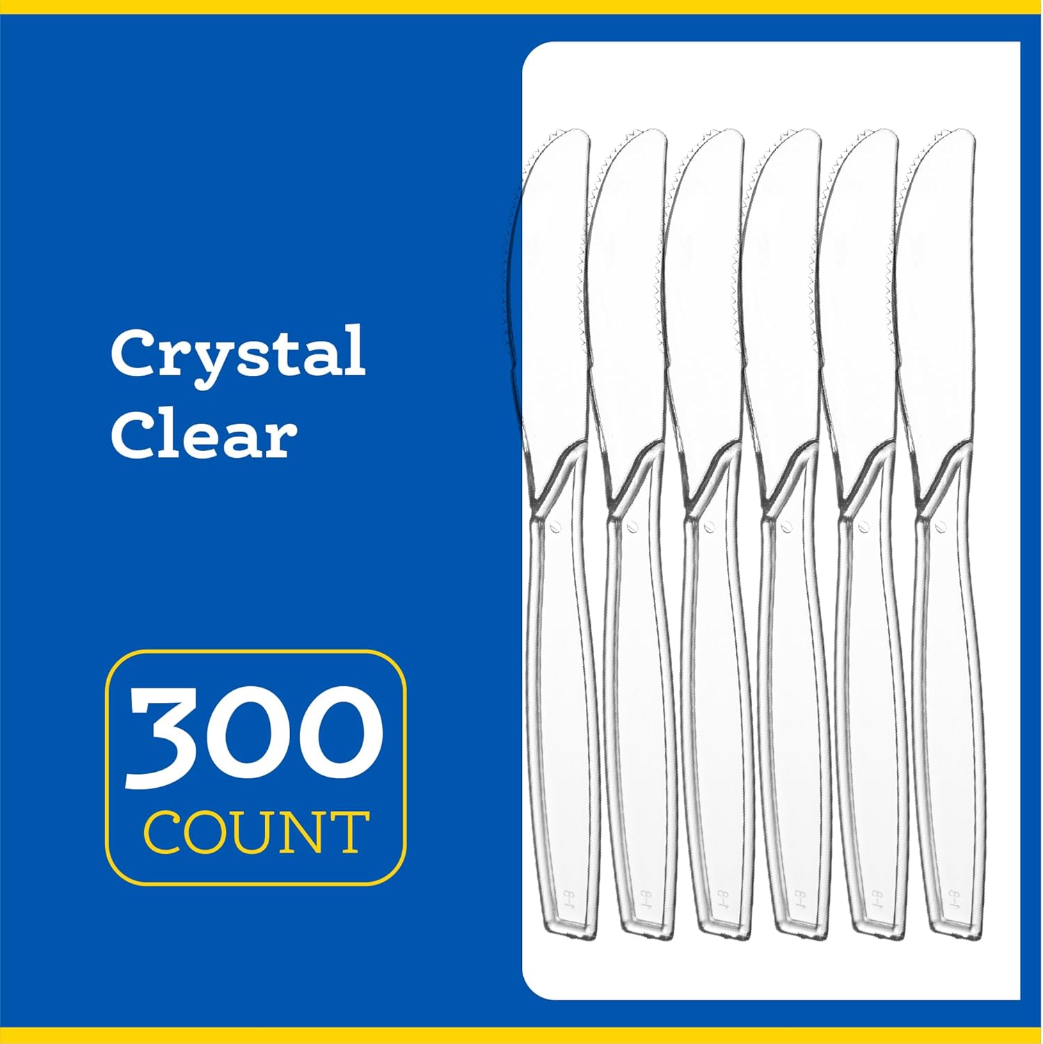 PLASTICPRO Disposable Clear Plastic Knives Heavyweight Box of 300 Count