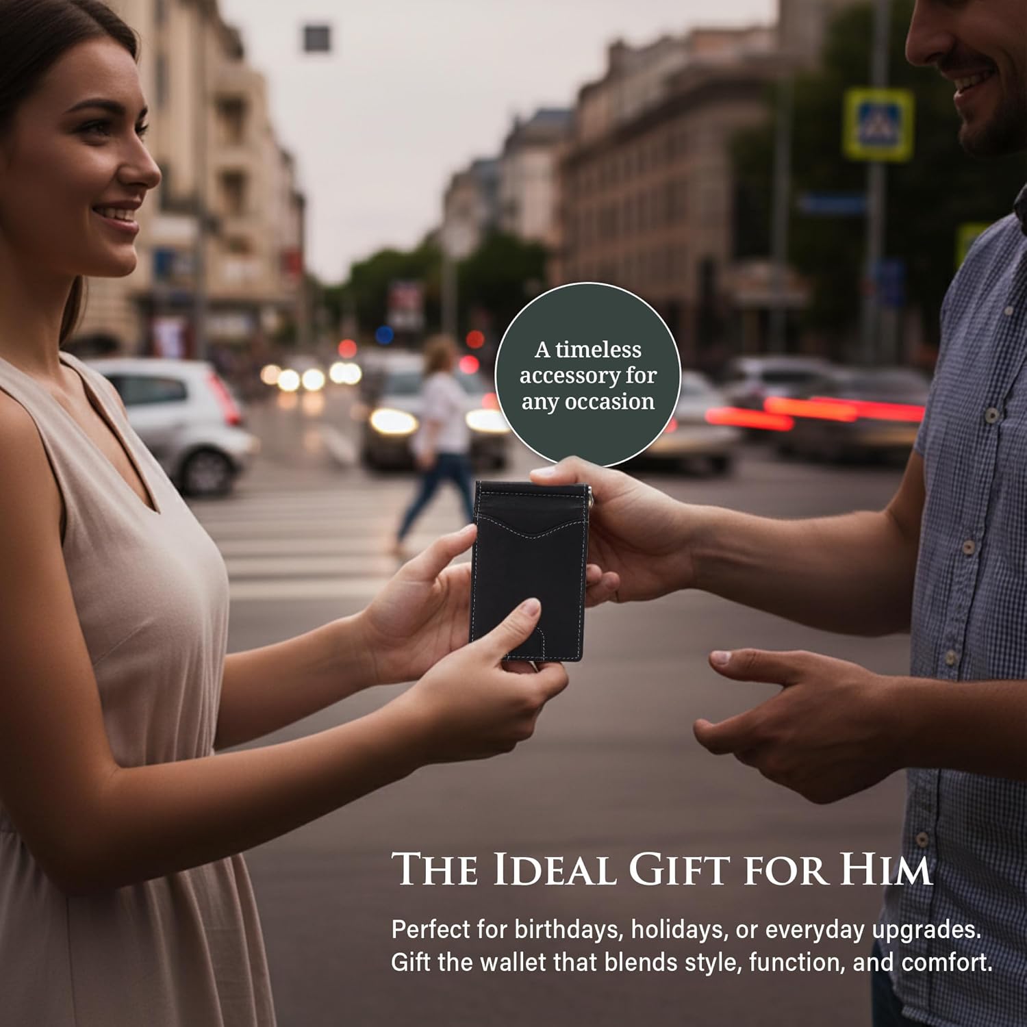 ROGUE WALLET Genuine Leather Minimalist Wallets - RFID Blocking with Money Clip - Interior & Exterior Card Pockets & More - Gift for Men (Black) - Image 7