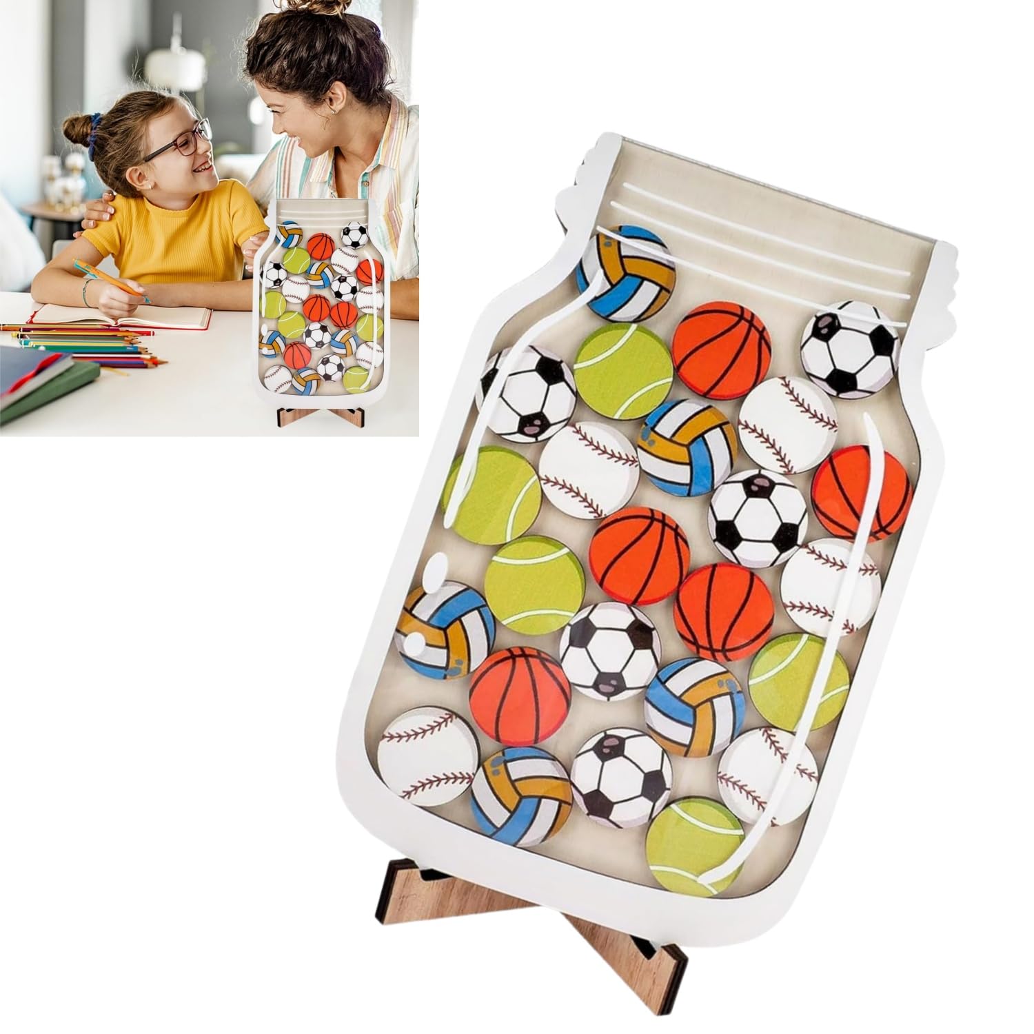 Zwenjuan Boys Complete Star Jar Reward Set,Reward Pot For Children,Motivate Good Behaviour,Reward Chart Incentive Jar For Home, Classroom Use Teacher & Parent Essential(Round Ball)