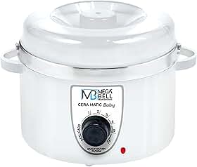Mega Bell, Panela aquecedora de cera para depilação, Termocera, Cera-Matic Baby, Sem refil, Bivolt, 200g, Branca
