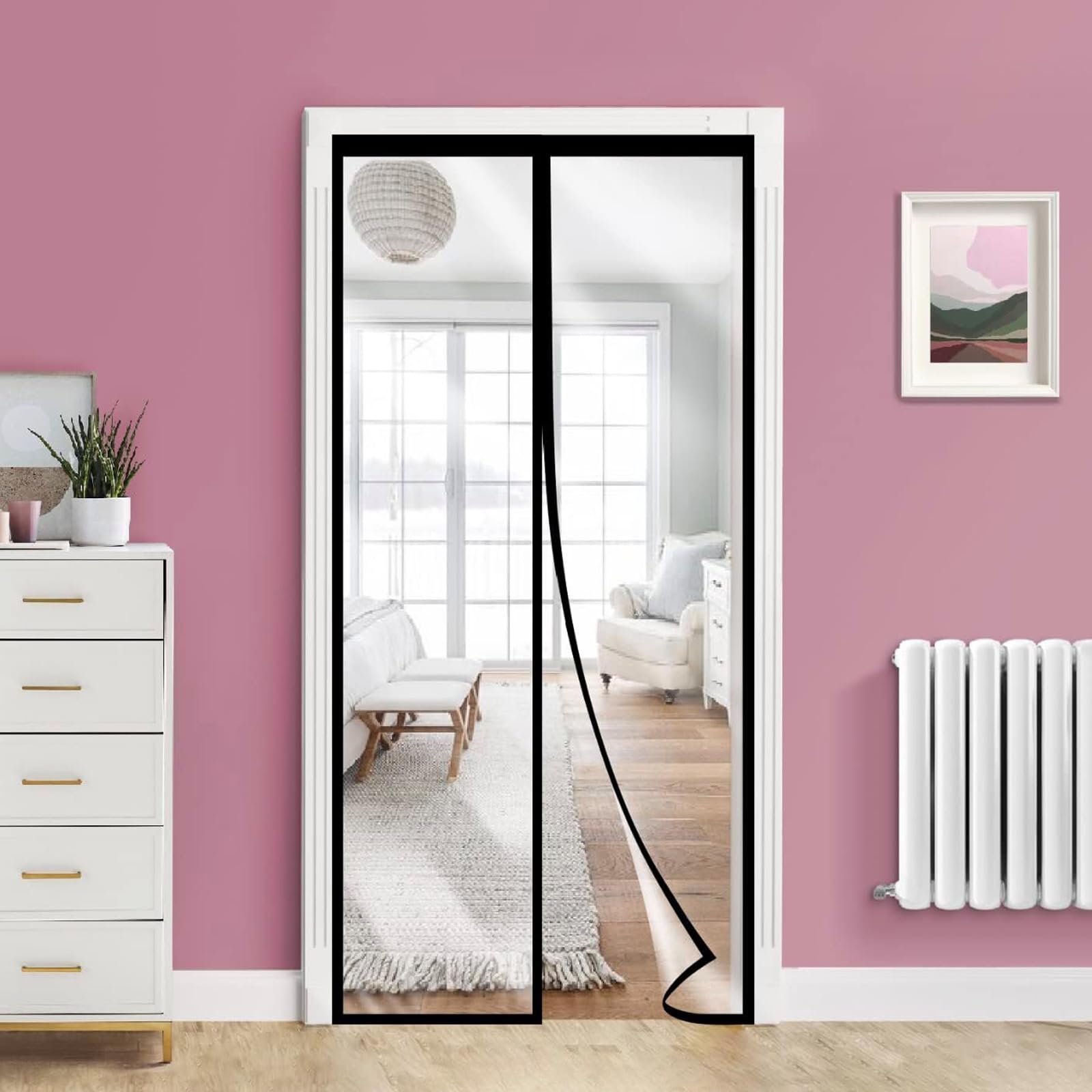 Zhuoz1t Magnetic Thermal Insulated Door Curtain For Winter,Eva Insulated Door Cover,Waterproof Windproof Soundproofing Door Curtain,Close Automaticlly,Customizable,Width×Height (80Cm X 200Cm(31.5X78.7in))