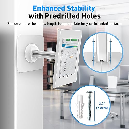 Miniatura 9 de AboveTEK Soporte antirrobo para quiosco para iPad  Soporte de seguridad para iPad POS y soporte de tableta con bloqueo  Base resistente, giro de