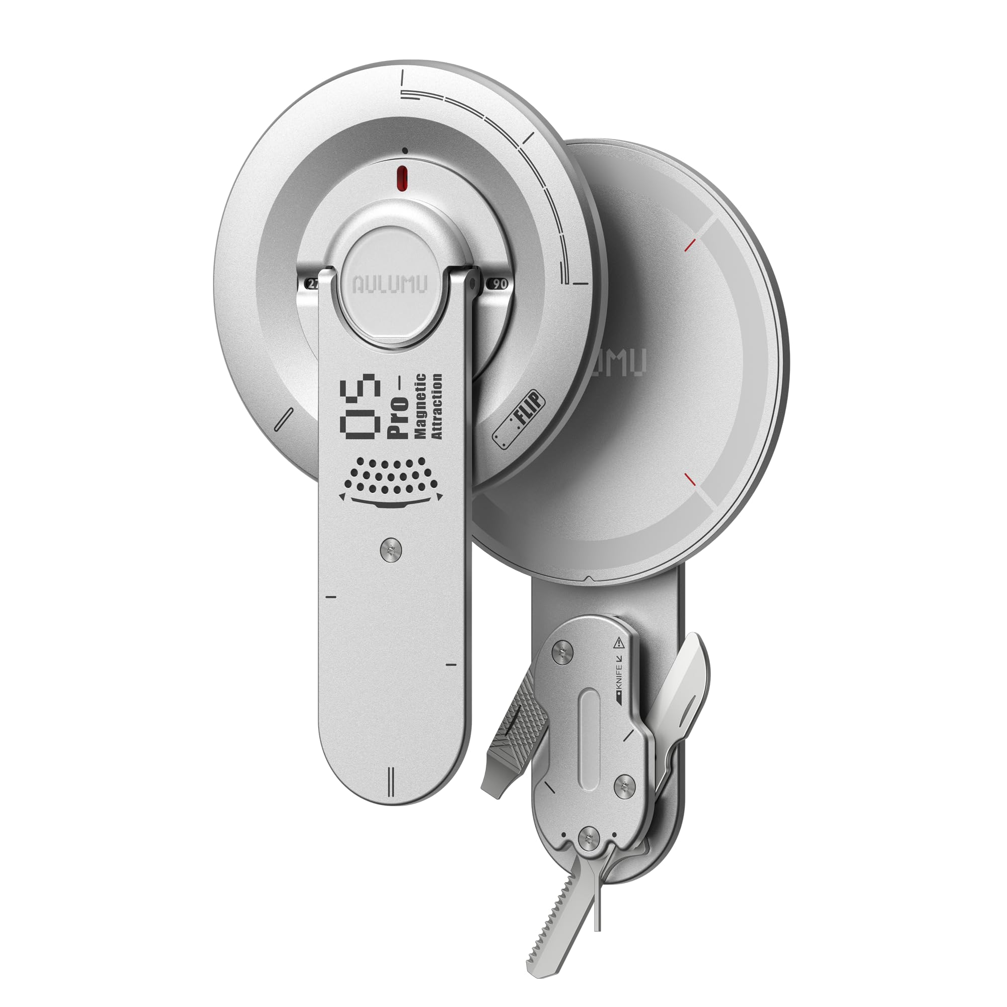 Photo 1 of Aulumu G05 Pro Magnetic Phone Kickstand Multi-tool - Silver