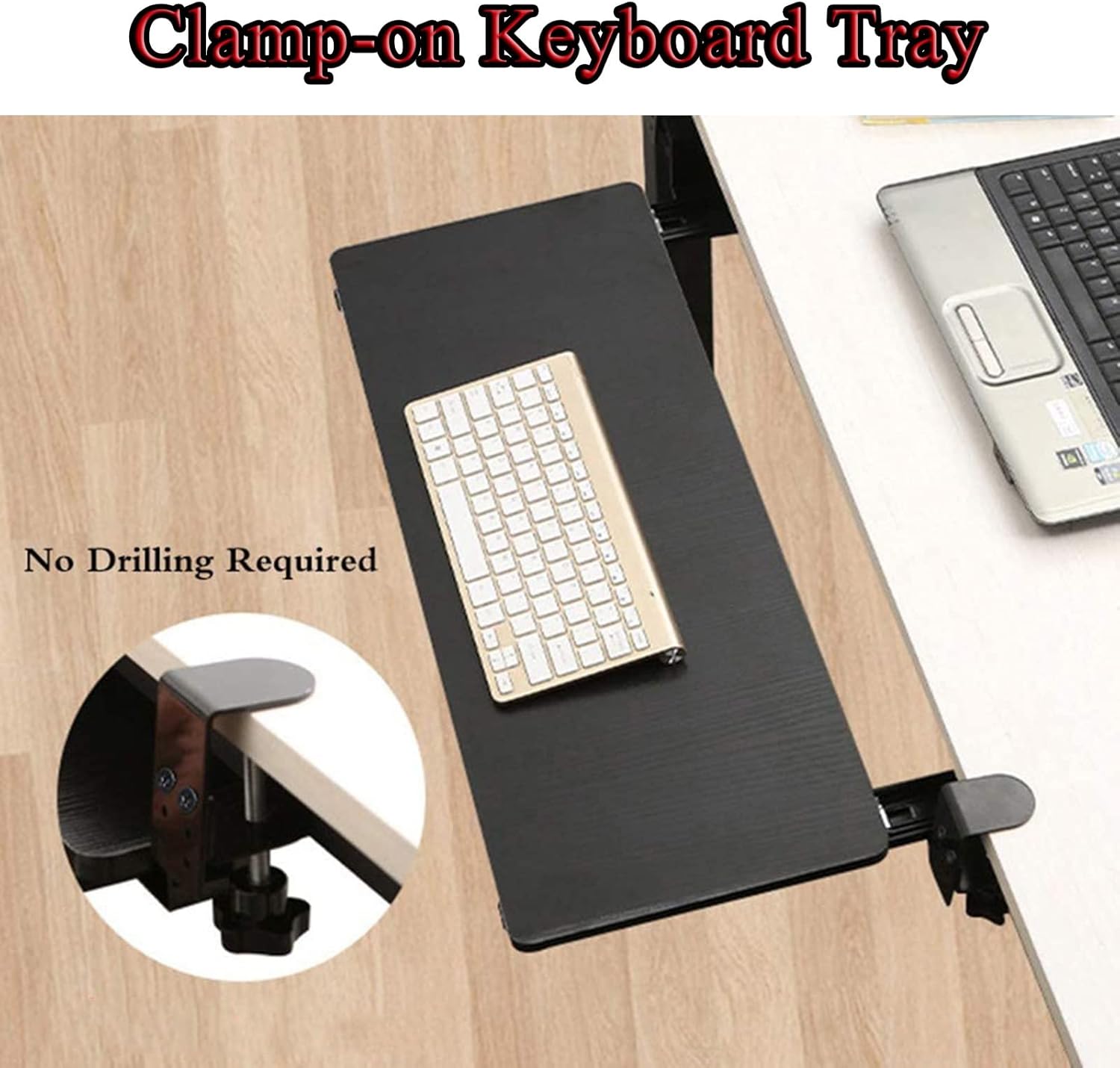 Amazon.co.jp: デスク下キーボード引き出し、金属製スライドアウトデスクエクステンダープラフォーム、人間工学に基づいた高さ 調節可能なキーボードトレイ、360調節可能なマウストレイ付き(カラー:ホワイト) : 文房具・オフィス用品 デスク下キーボードトレイ 調節可能なキーボード引き出し マウスホルダー付き 頑丈な木製&amp;金属製スライド式デスクエクステンショ