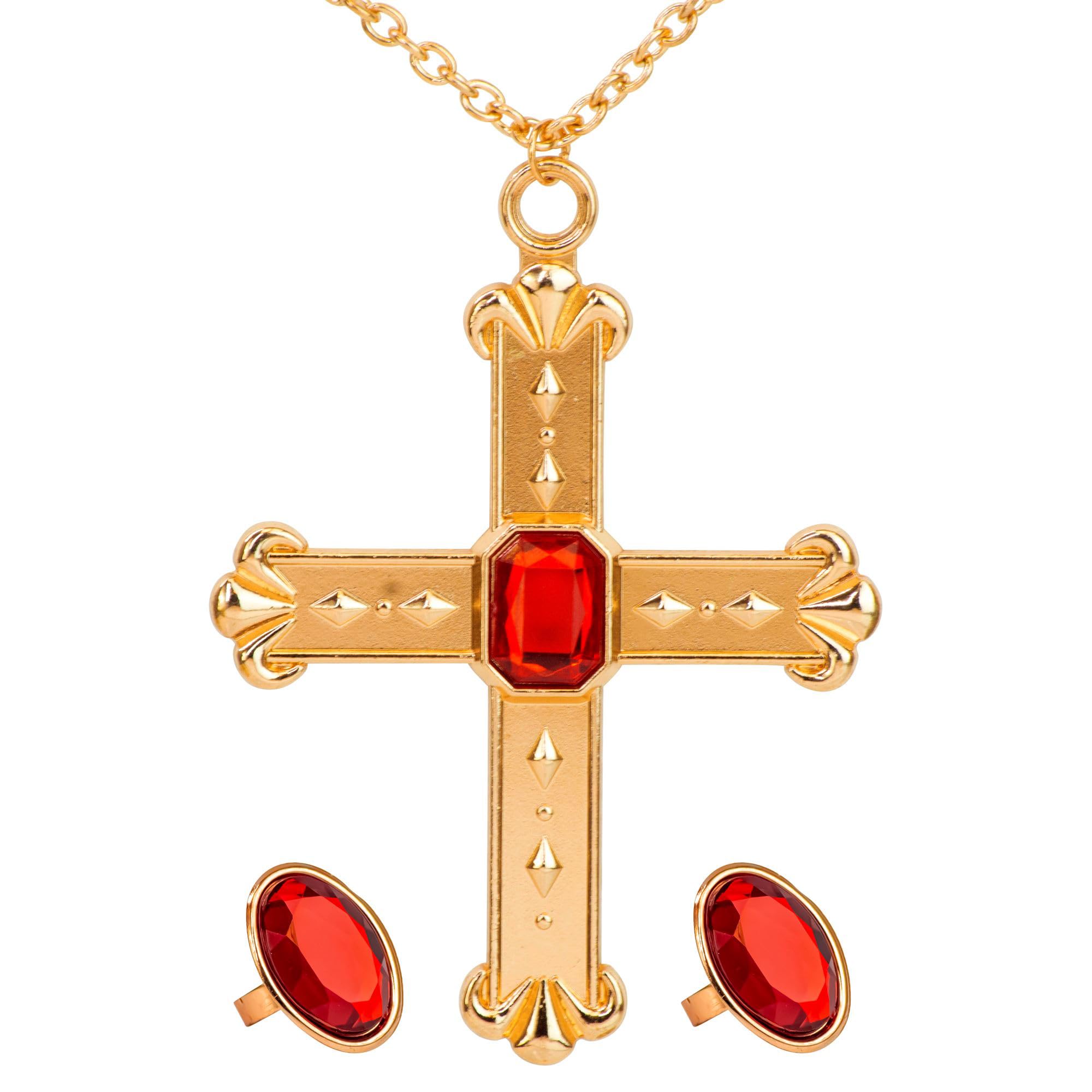 Widmann Collana con Croce Dorata e Anelli