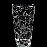 Vista 89 de ALBUQUERQUE NEW MEXICO Engraved City Street Map Beer Pint Glass Perfect Drinking Gift Idea & Unique Decor!