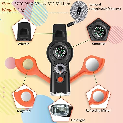 Miniatura 6 de Walkie Talkies - Juguetes para niños de 5, 6, 7, 8, 9 años, juguetes al aire libre para niños, radio de 2 vías con equipo de campamento, juguetes de