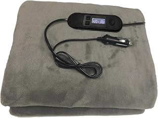 12V Heizdecke Mit Abschaltautomatik 5 Heizstufen Auto Off Timer Überhitzungsschutz 100x70cm Elektrische Wärmedecke Bett Wärme Decke Flanell Waschbar Hundedecke