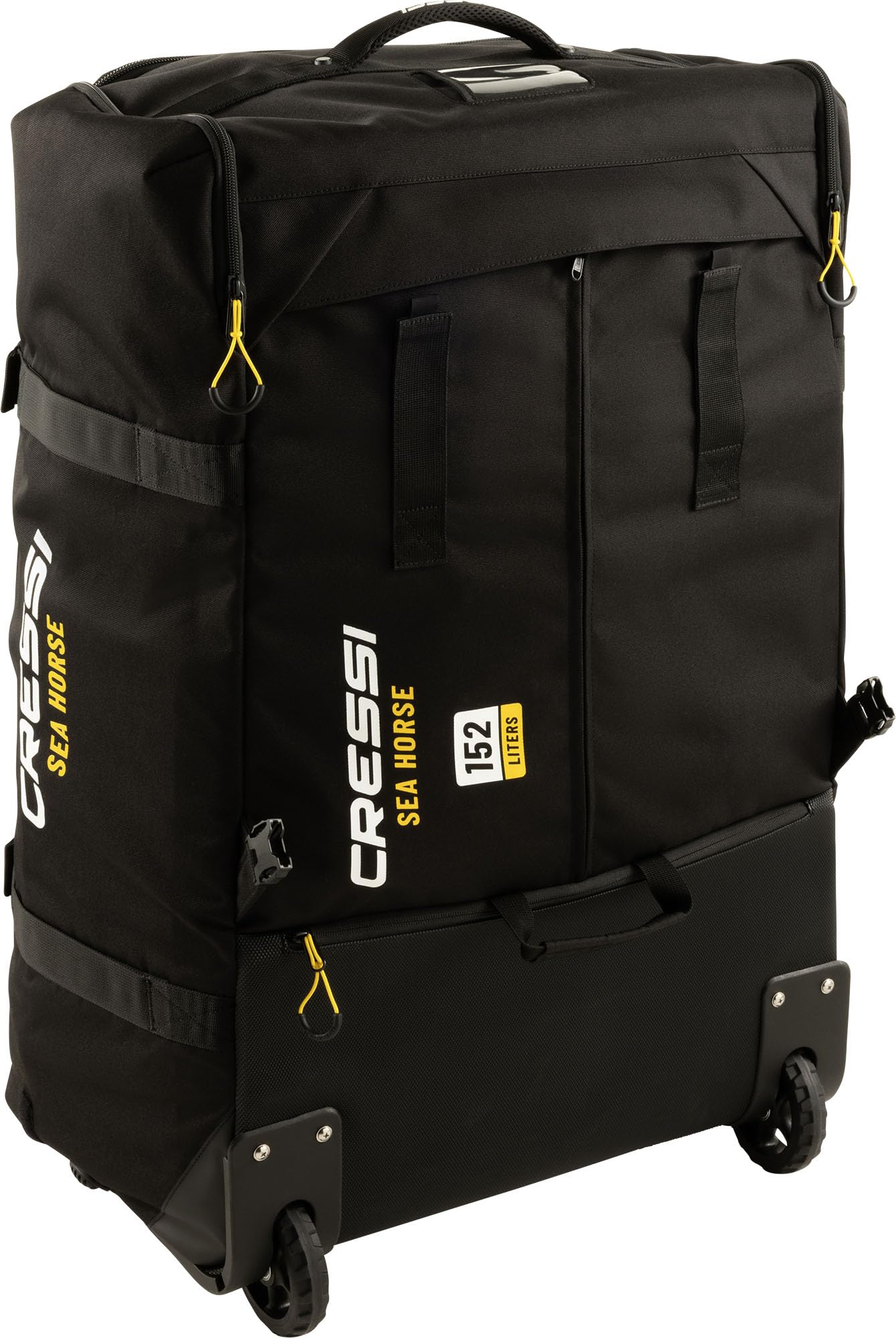 CRESSI Sea Horse Rucksack mit Rollen für Reisen und Wasseraktivitäten, Schwarz, 57,1 x 33 x 81,3 cm, Schwarz, Seepferdchen
