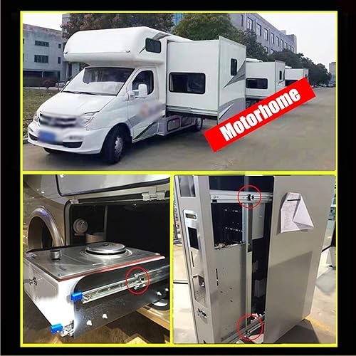 Miniatura 7 de Diapositivas industriales ultra resistentes para cajones de extensión completa de 485.0 lbs, deslizadores de cajones con rodamiento de bolas y