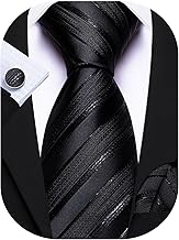 Barry.Wang Mens Tie Set Plaid Check Neckties Formal Business Wedding Luxury Pocket Square Cufflinks