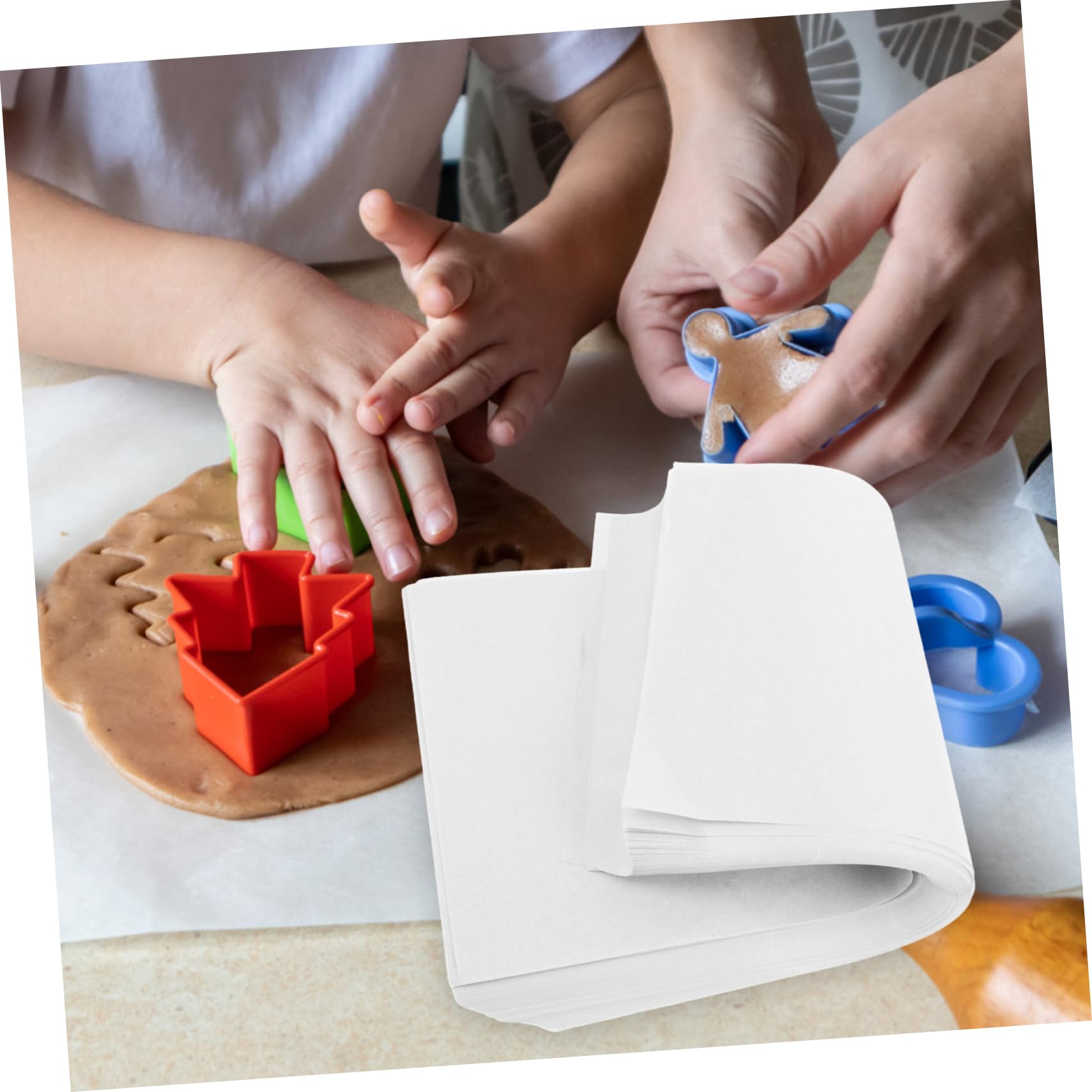 Papier Sulfurisé Feuilles 300 Unités en Papier Silicone Blanc pour Cuisson