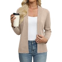 Womens Lightweight Cardigan Long Sleeve Open Front Knit Sweaters