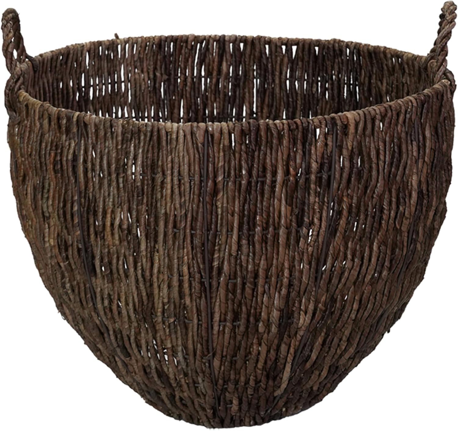 Creative Co-Op 3-Piece Woven Banana Leaf Baskets with Handles, Natural