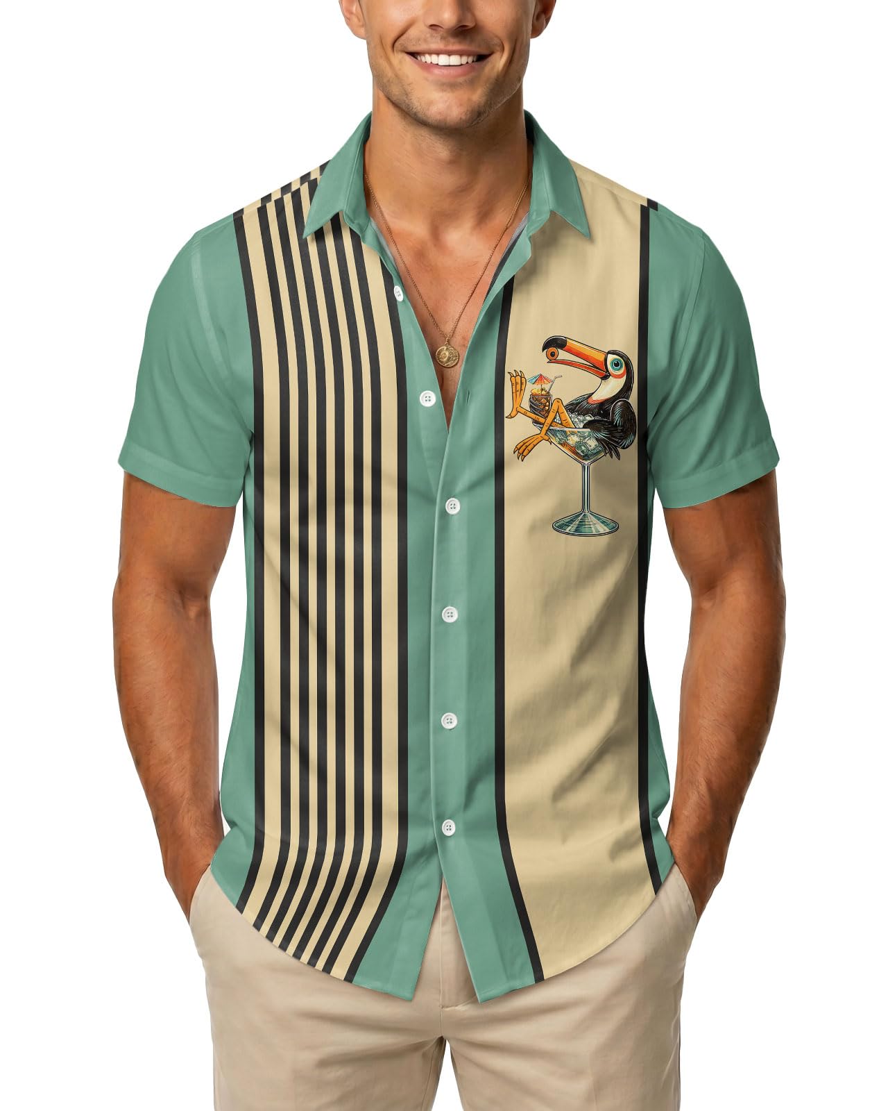99TIMORO Funny Film Summer Button Down Shirt Men Short Sleeve Top