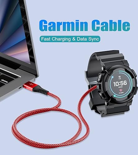 Miniatura 2 de sweguard Cable de carga Garmin Watch de 4 pies compatible con Garmin Fenix 5 5S 5X 6 6S 6X Plus Pro 7 7S 7X, Forerunner 945 45 45S 245 Music,
