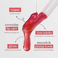 Vista 8 de NOONI Aceite de labios coreano - Appleberry Larga duración, hidratante, voluminizador, revitalizante para labios secos, resistente al agua, no se