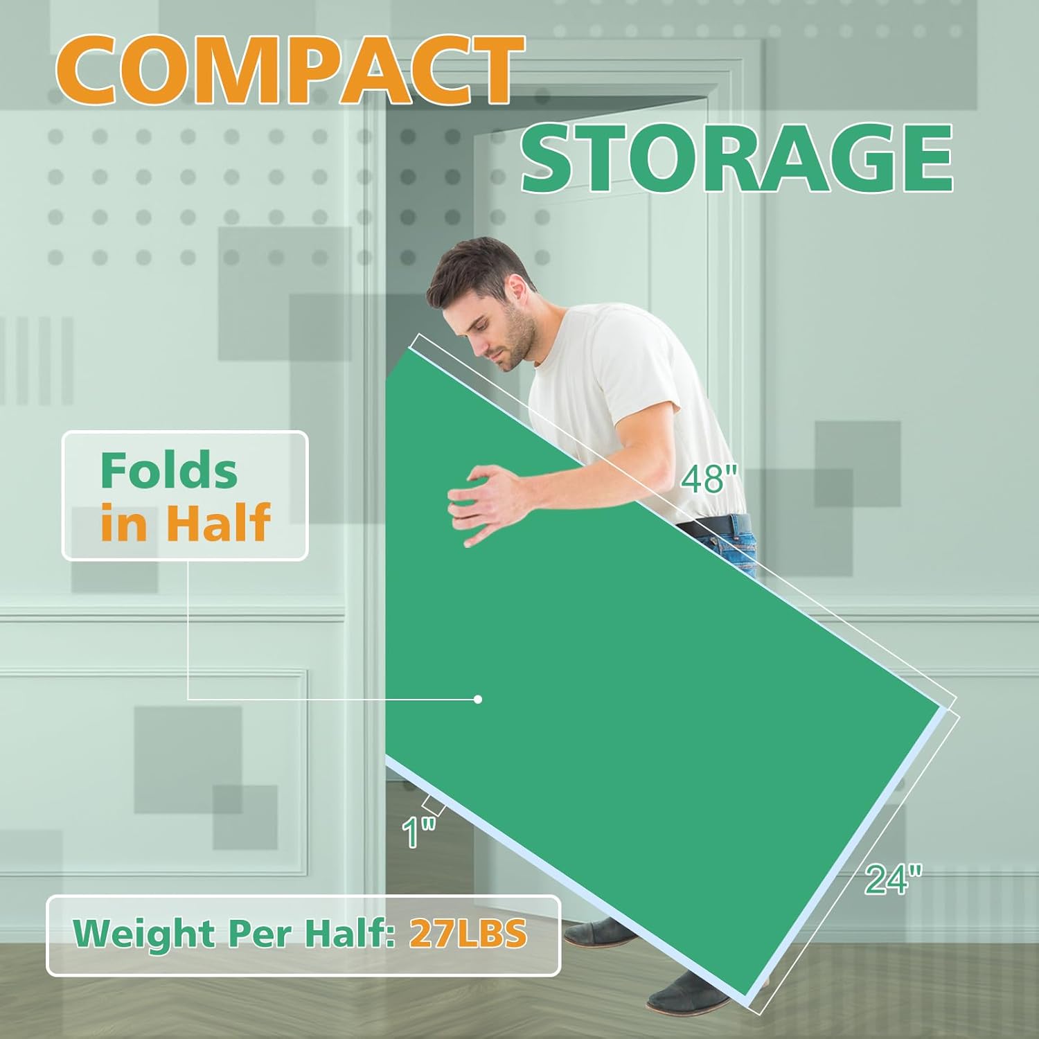 Ping Pong Conversion Top, 8 FT / 9 FT Foldable Table Tennis Topper for Pool & Billiard Tables, 12MM MDF, Compact Storage, Net & Posts Included, Easy Setup, Indoor Use