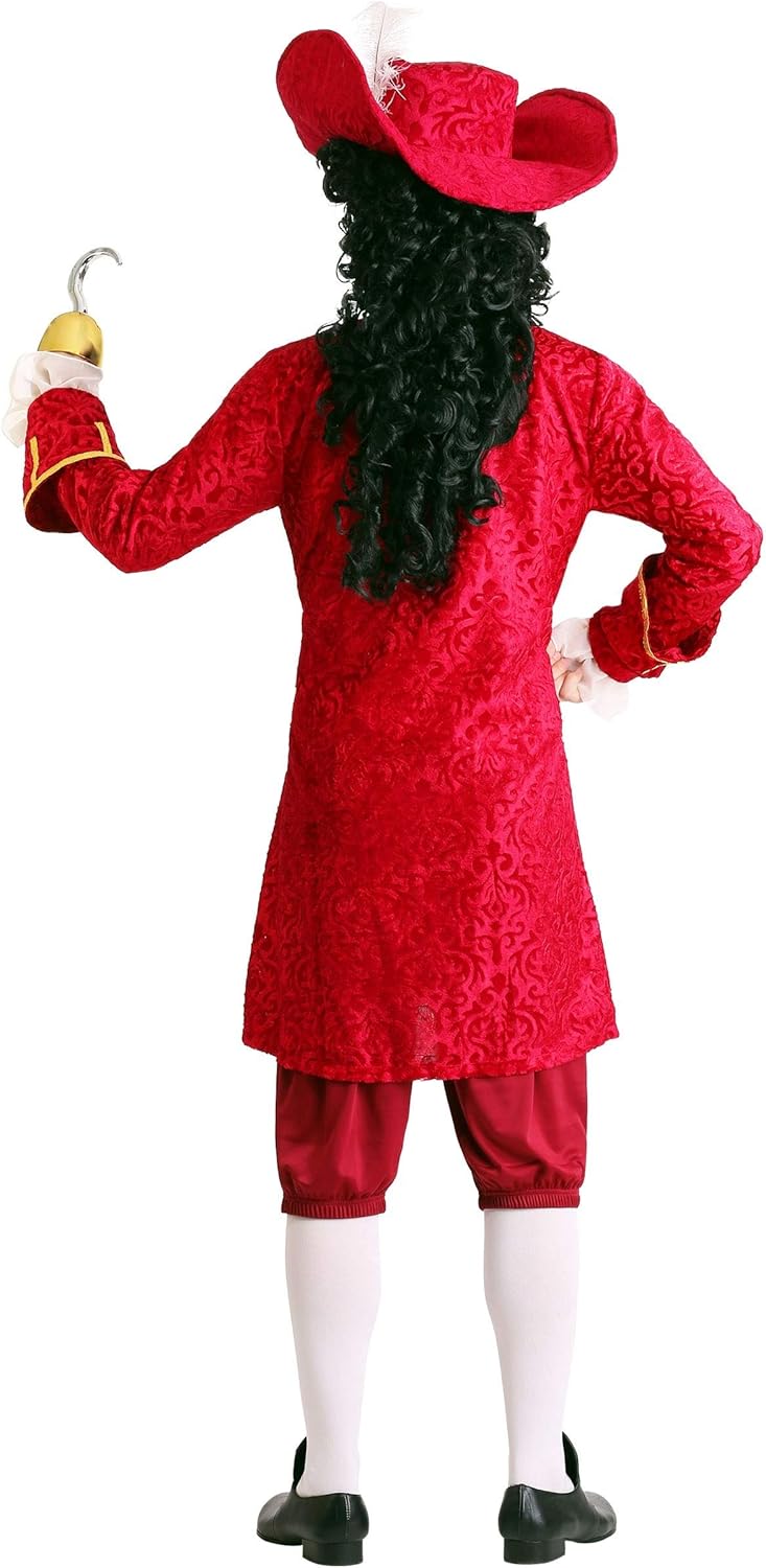 Fun Costumes Adult Plus Size Privateer Pirate, Mens Pirate Captain Attire With A Long Jacket, Cravat, Pants, And Hat - Image 3