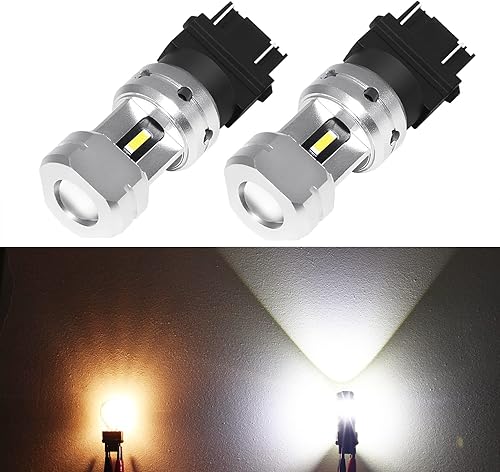 PHINLION Bombilla LED 3157 de 3600 lúmenes, color blanco, 6000 K, superbrillante, 3056, 3156, 3057, 4057, 4114, con proyector de repuesto para luces