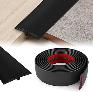 übergangsprofil, T Profil übergangsprofil Selbstklebend, Türschwellen Leiste übergangsleiste Wird für Gelenke Zwischen Zwei Etagen Verwendet (Schwarz, 5cm×1m)