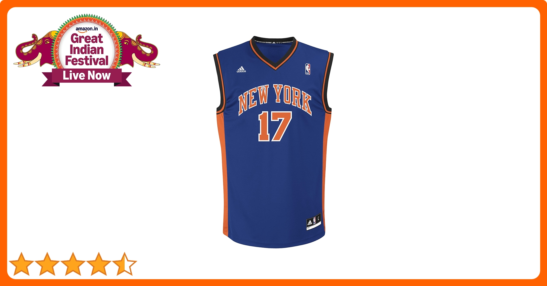 NBA Men's York Knicks Jeremy Lin #17 Replica Jersey (Royal