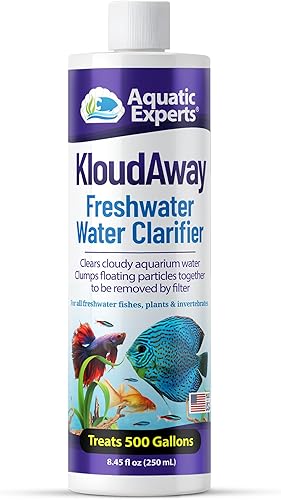 KloudAway - Clarificador de agua dulce para acuario Limpia el agua nublada, clarificador de agua para pecera, fabricado en Estados Unidos (8.5 fl