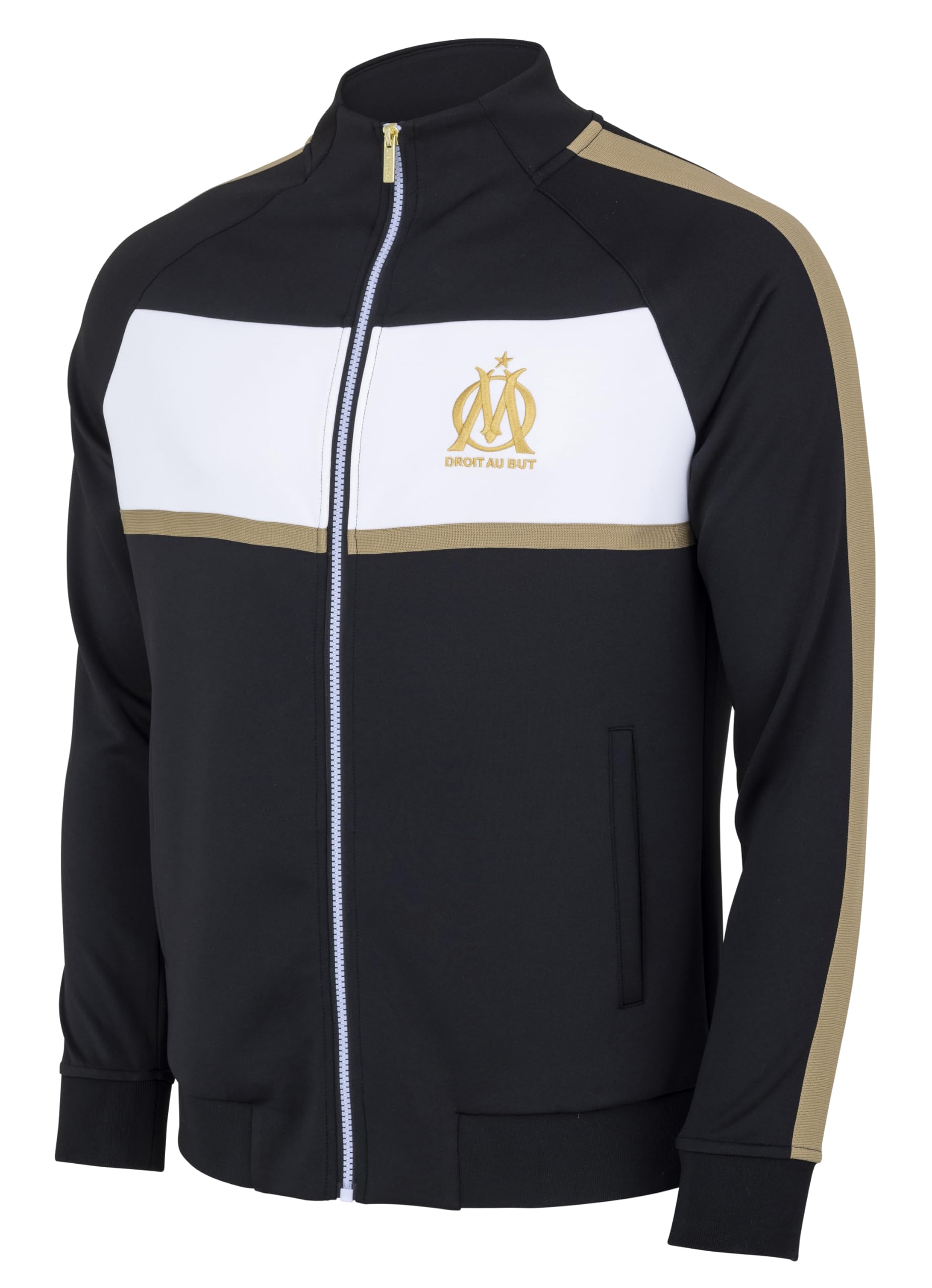 Olympique De Marseille Reißverschluss-Jacke – Offizielle Fan-Kollektion, Herren, Erwachsenengröße, Material Baumwolle/Polyester – 100 % OM, Schützte Marke Olympique De Marseille Reißverschluss-Jacke – Offizielle Fan-Kollektion, Herren, Erwachsenengröße, Material Baumwolle/Polyester – 100 % OM, Schützte Marke