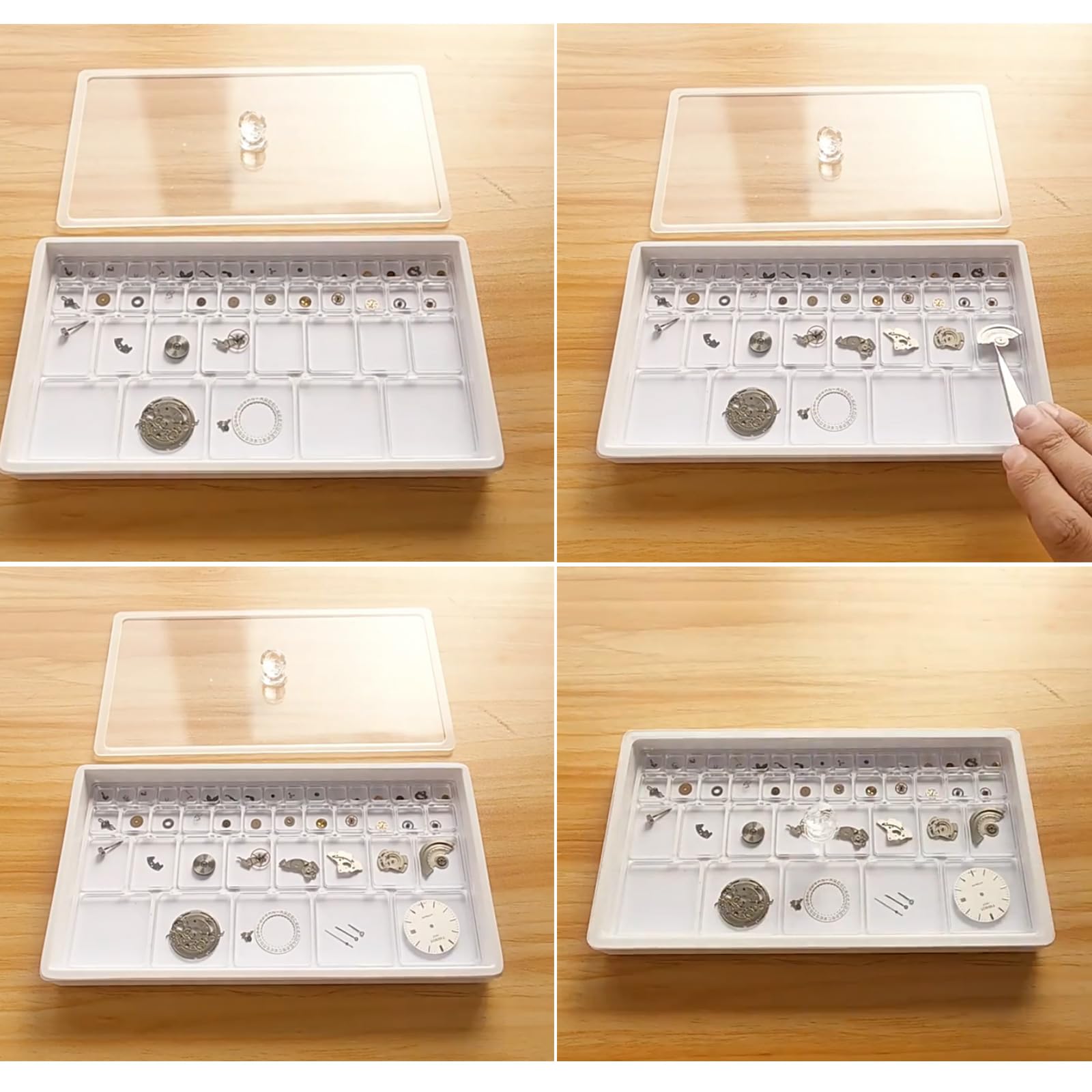 Boîte De Rangement De Pièces De Montre En Plastique, Conception