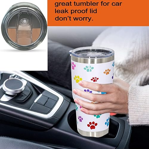 Miniatura 2 de Bonito vaso de 30 onzas para los amantes de los perros con patrón elevado 3D doble pared de acero inoxidable con aislamiento de alta calidad con