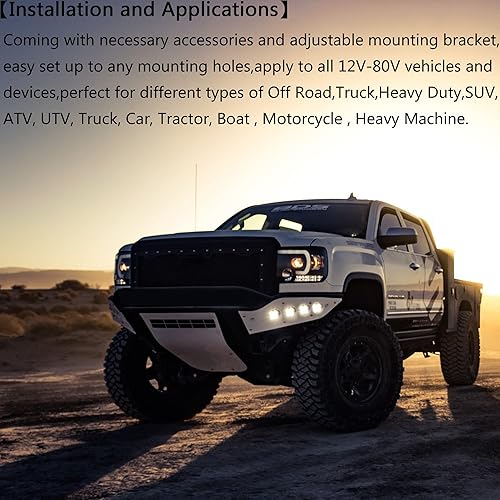 Miniatura 8 de Luces LED para cápsulas, color amarillo y blanco, lámpara de conducción LED de doble color, luz antiniebla ámbar, luces de parachoques de 3 pulgadas