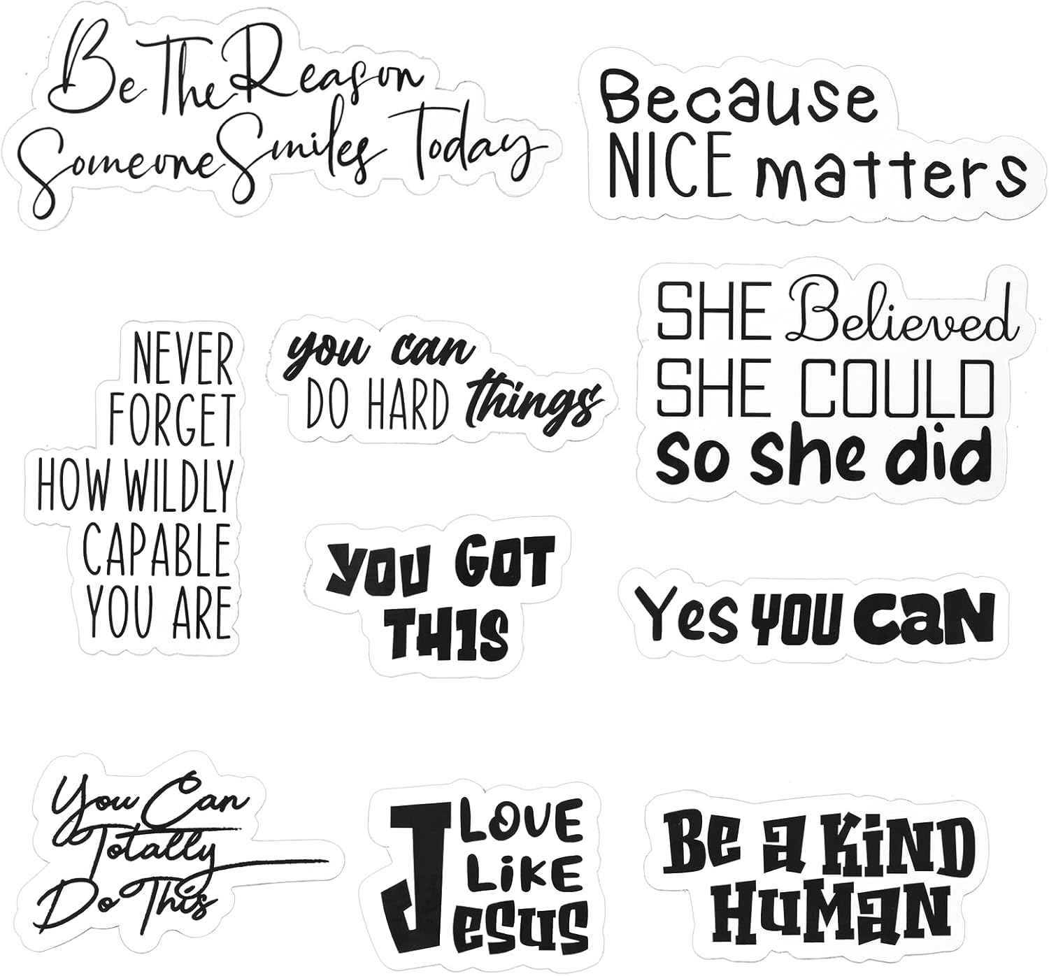 10 Pcs Inspirational Refrigerator Motivational Locker Quotes