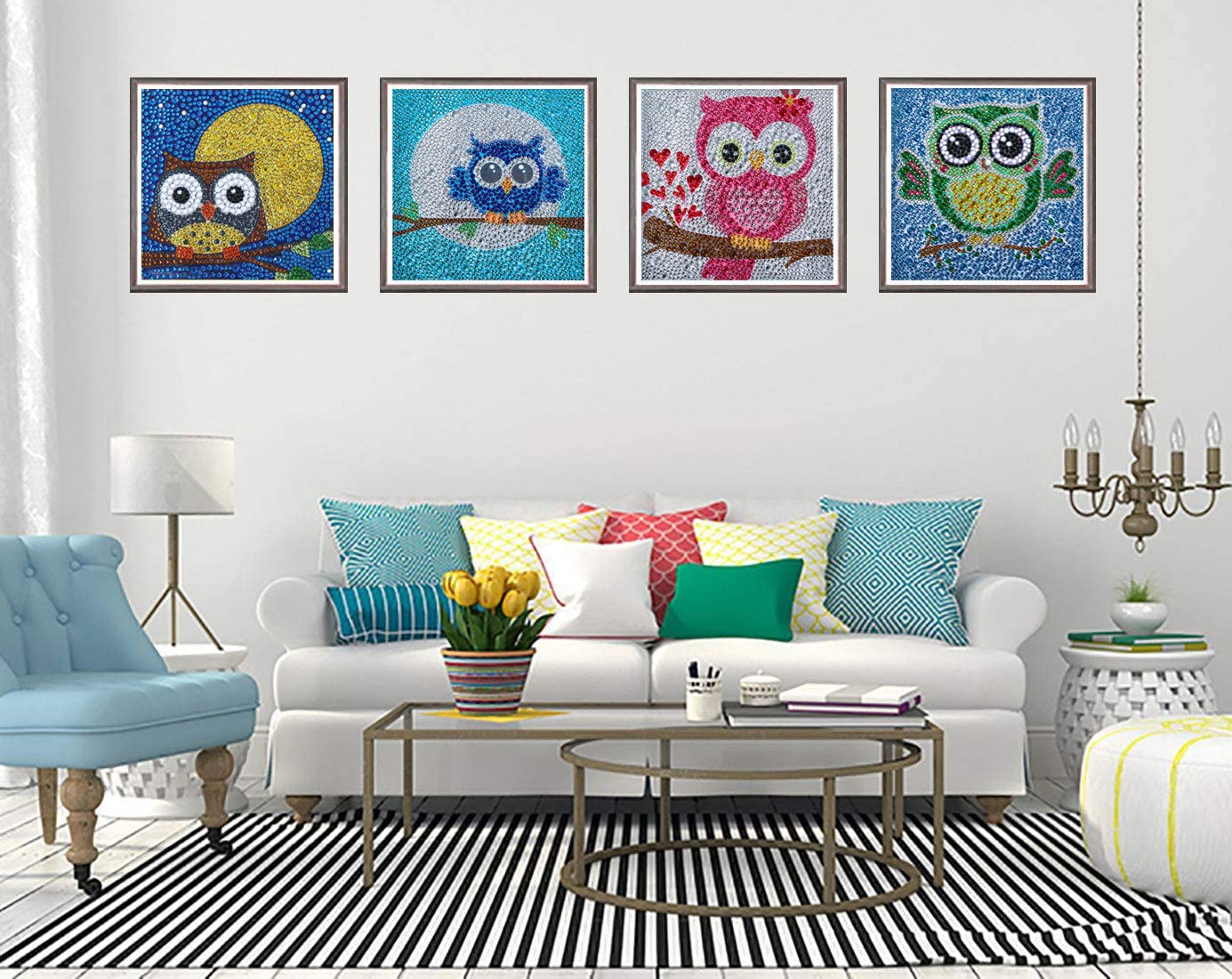 Owl Diamond Painting NAIMOER Kit - DIY 5D Full Drill Animal Art For ...