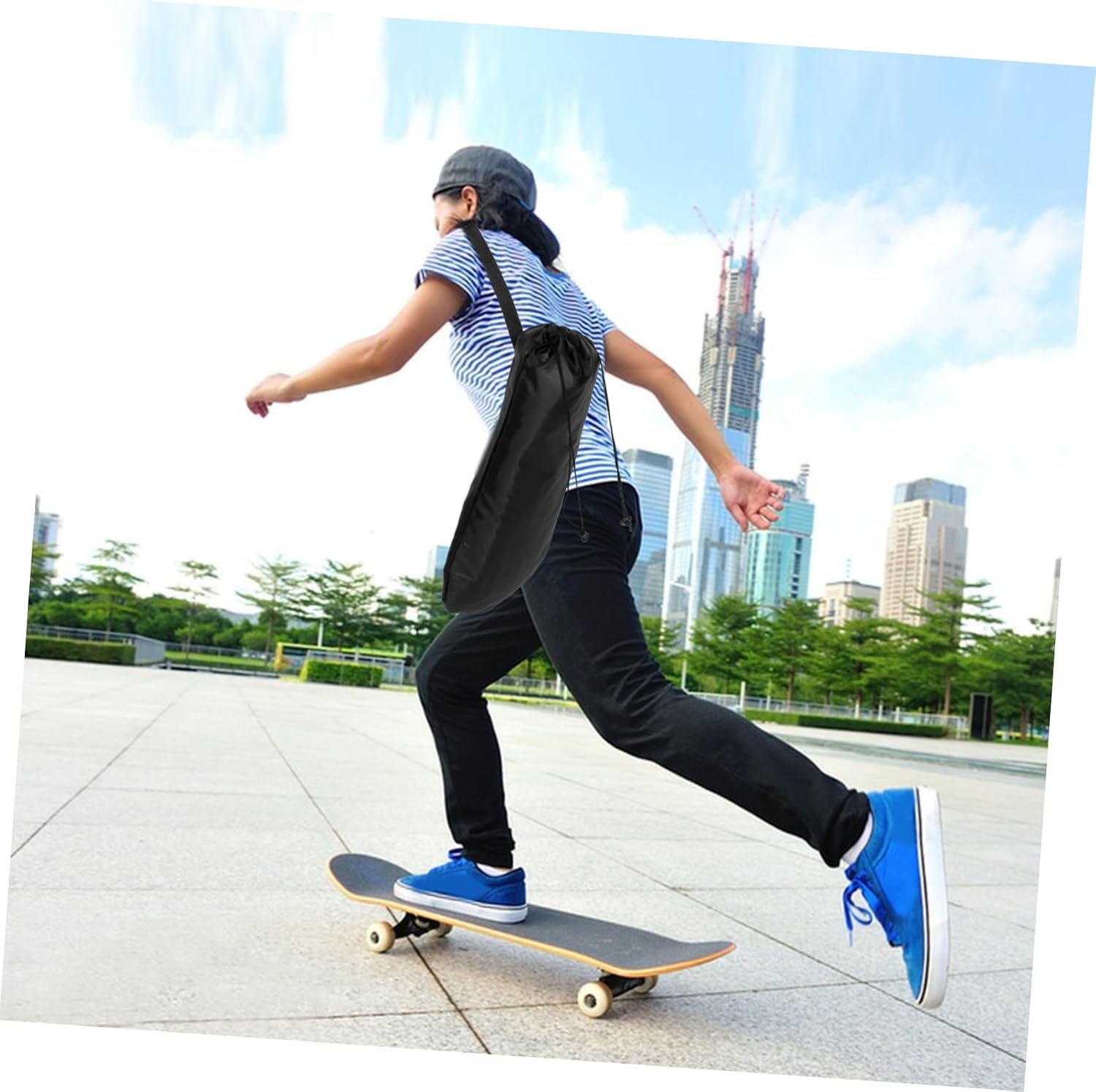 Ergonomic Straps Large Volume Surfboard Bag Thickened Waterproof Organizer for Skate Snowboard Paddleboard Travel Outdoor