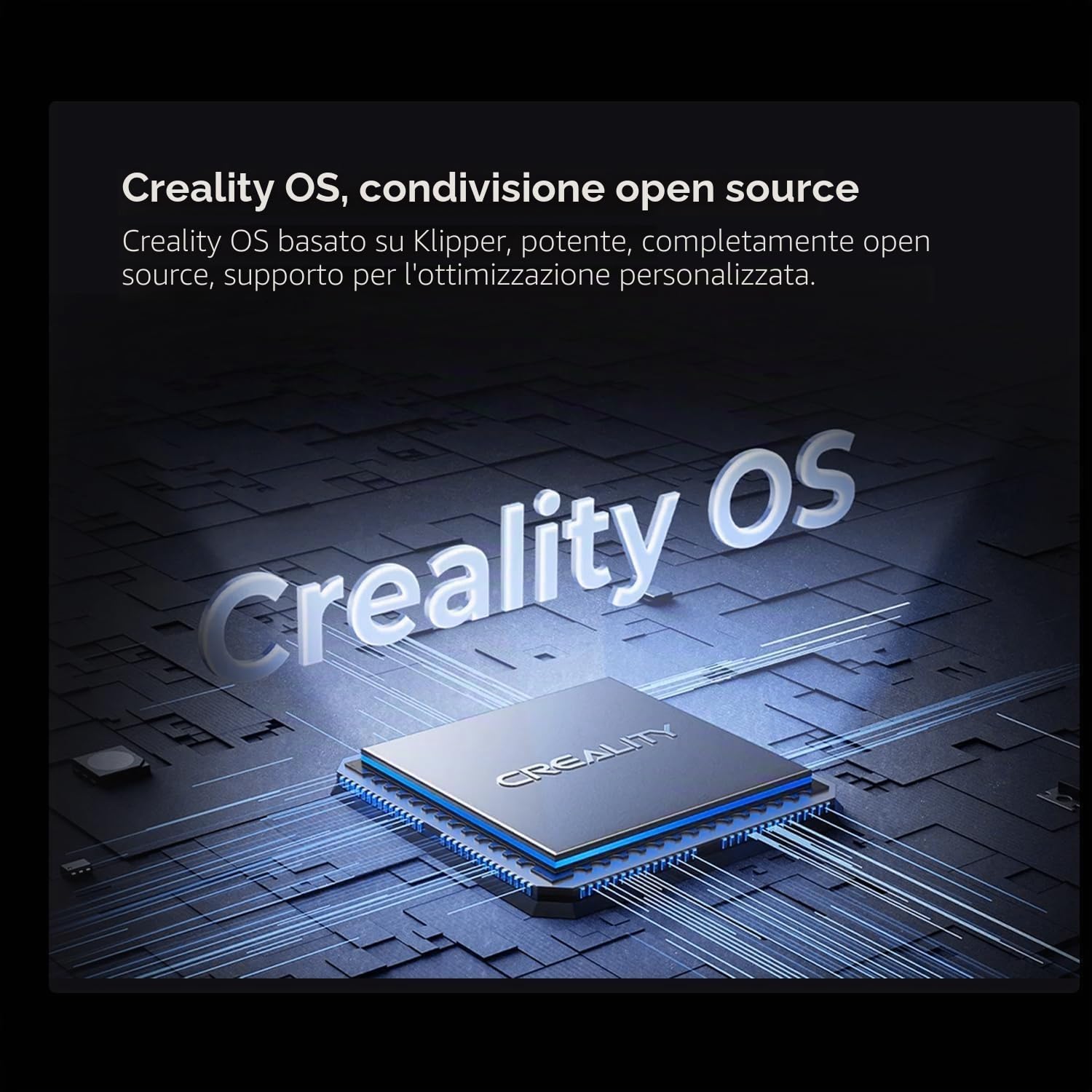 Creality K1C - Stampante 3D, 2024, 600 mm/s, senza intasamento, aggiornamento K1, con fotocamera AI, stampa a 300 °C, supporto di filamento in fibra di carbonio, per principianti