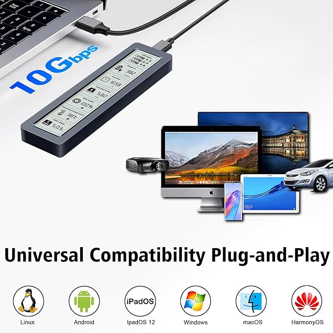 Smart M.2 NVMe SSD Enclosure USB 3.2 Type-C 10 Gbps miniatura 4