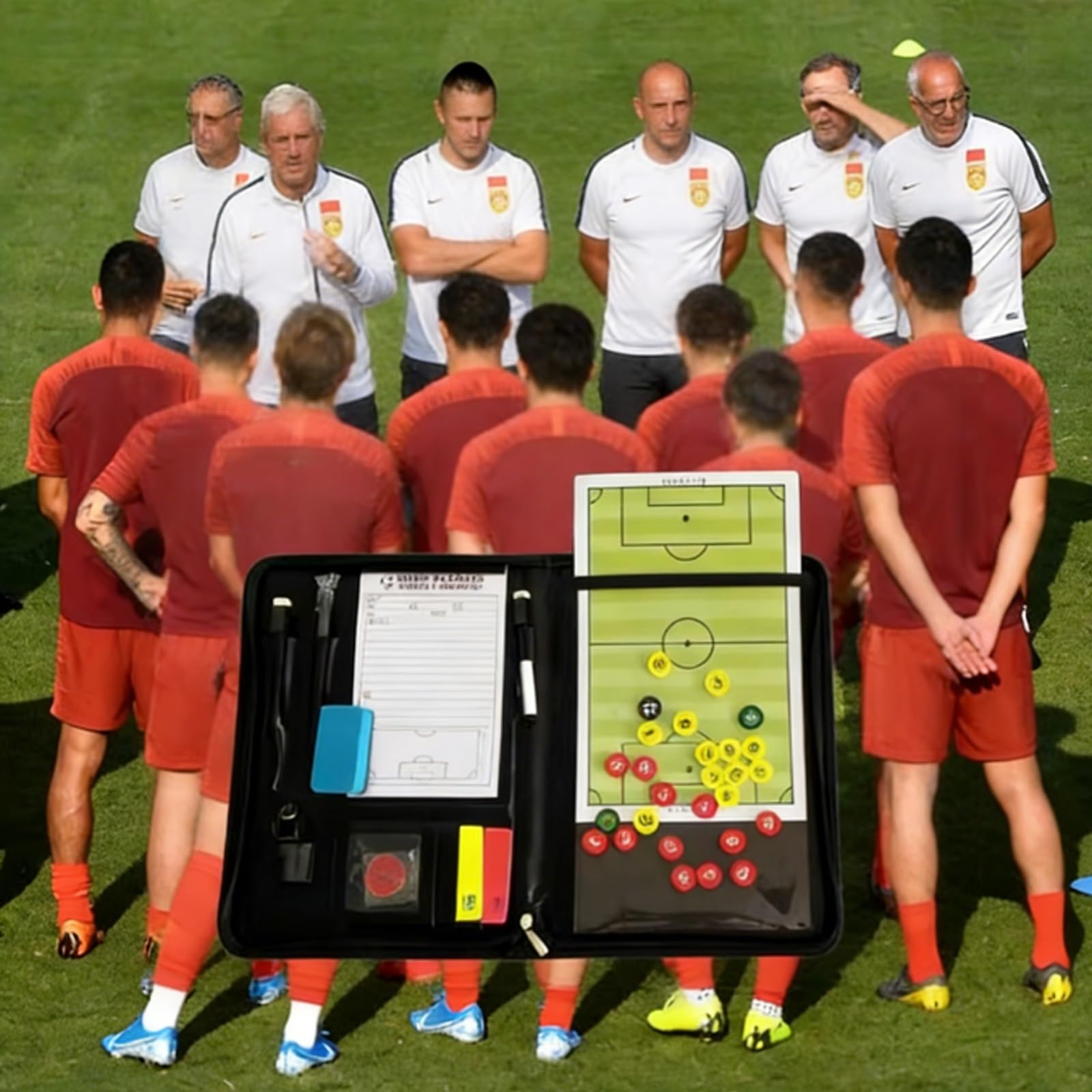Lavagna Tattica Magnetica Cancellabile A Secco per Allenatori | Design Pieghevole, Facile da Riporre, Adatta per Pallamano, Pallavolo, Calcio e Basket