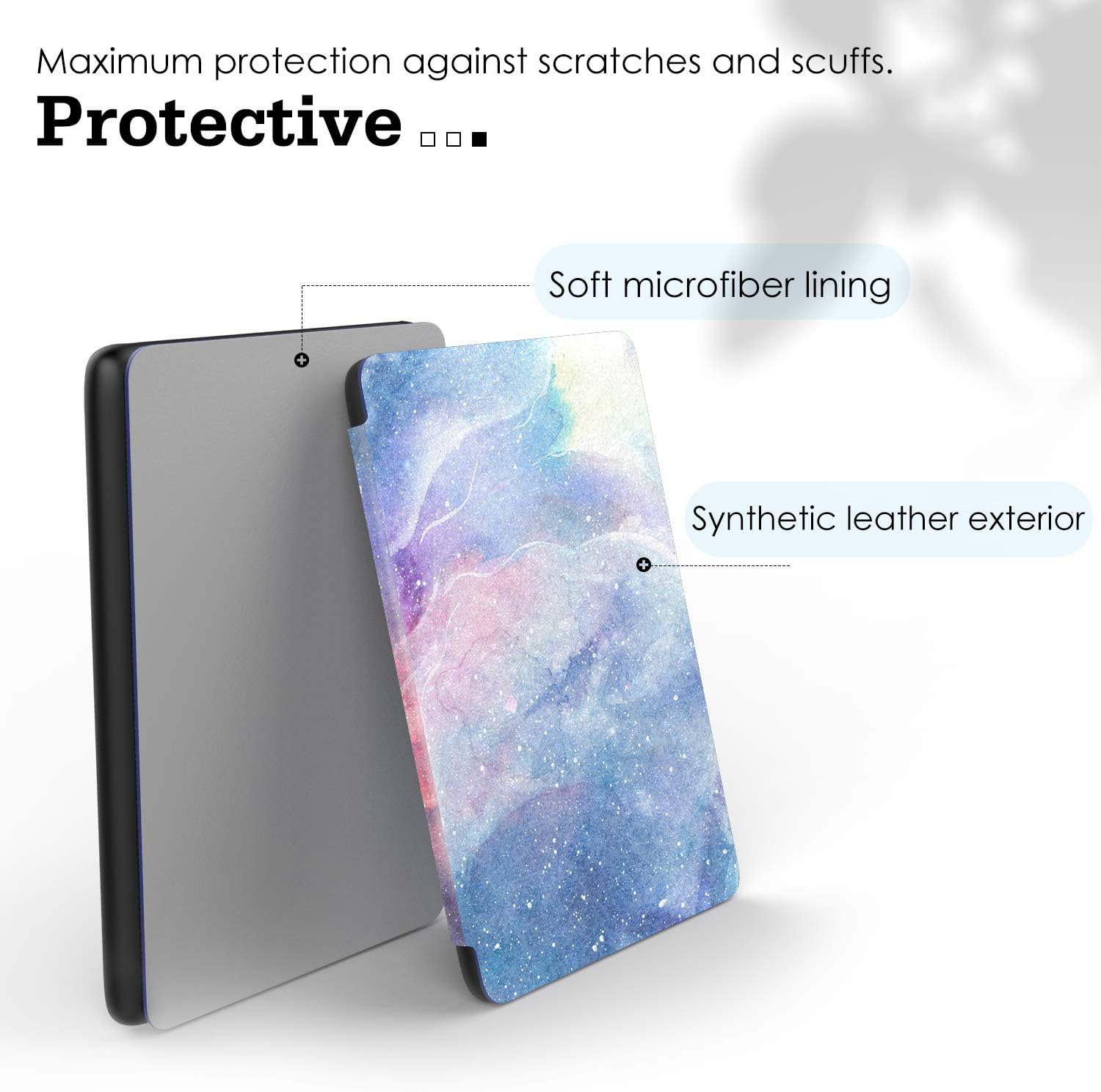 Dadanism Case Compatible with All-New K i n d l e 10th Generation 2019 Releases, Light Thin Shell Tablet Screen Protector Smart Cover and Case with Auto Sleep/Wake for E-Reader 2019 – Dreamy Nebula