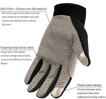 YHT Cycling Gloves Touchscreen Ultimate Frisbee Gloves Non-Slip Flexible Thin Workout Gloves for Men Women (Green,L)