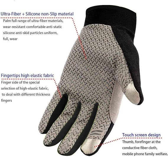 YHT Cycling Gloves Touchscreen Ultimate Frisbee Gloves Non-Slip Flexible Thin Workout Gloves for Men Women (Green,L)