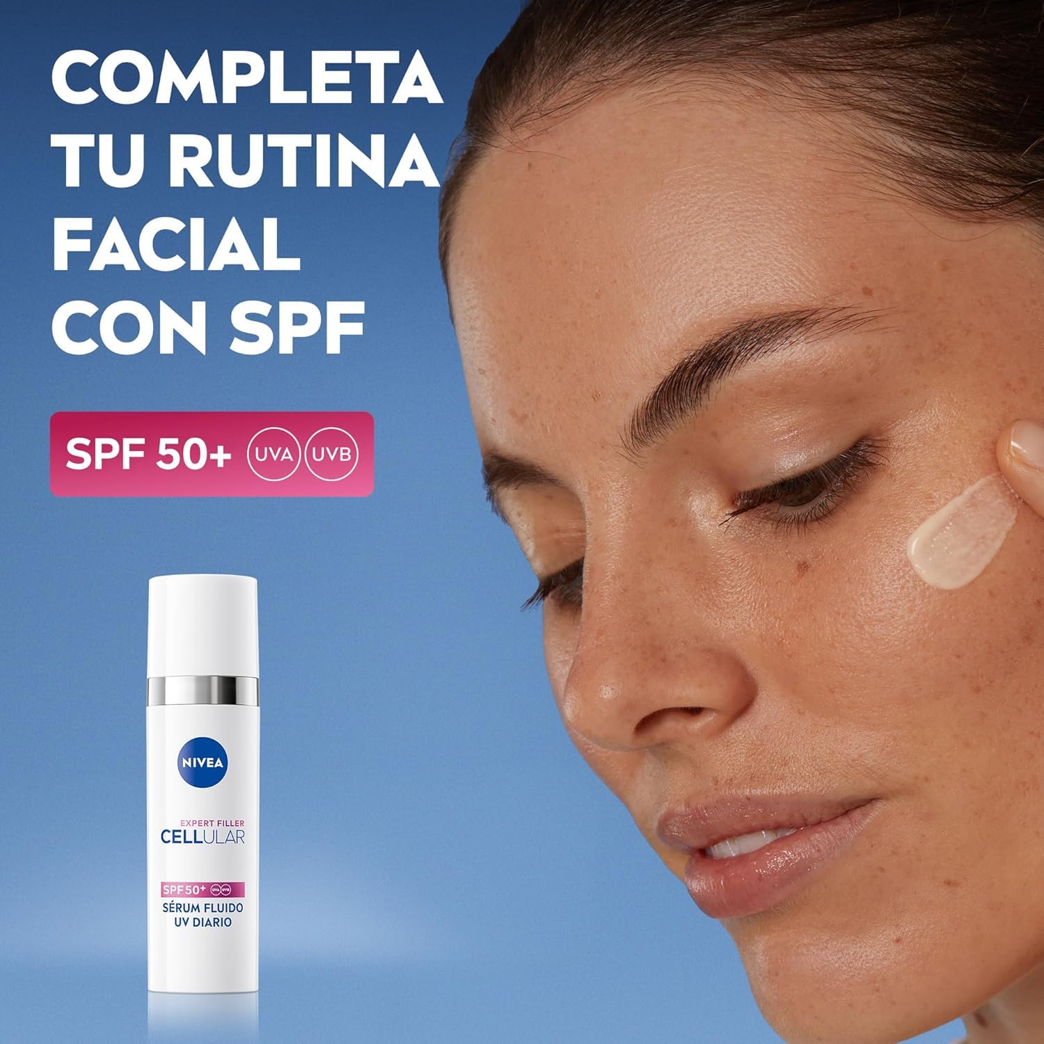 NIVEA Cellular Pack RutinaSérum Antiedad Efecto Rellenador y Reafirmante + Ácido Hialurónico (1 x 30 ml) + Lift Bakuchiol (1 x 30 ml) + Sérum Fluido SPF50+