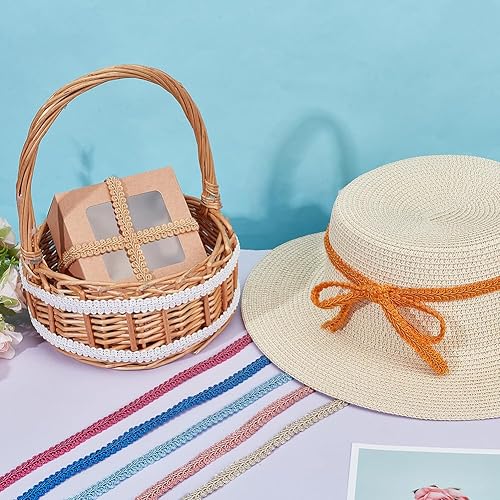 Miniatura 5 de PH PandaHall 34 yardas, cordón trenzado de poliéster tejido de poliéster para coser a mano, manualidades, disfraces, decoración del hogar, 38