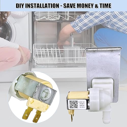 Miniatura 5 de 154637401 Válvula de entrada de agua para lavavajillas para Frigidaire para Kenmore para Crosley Lavavajillas Piezas de repuesto 154219601 154359801