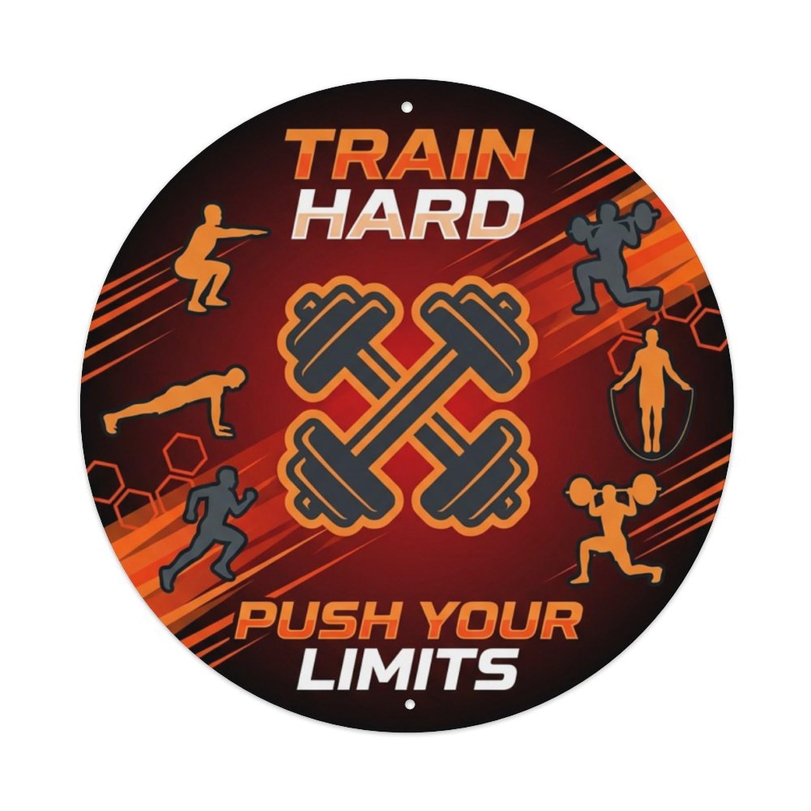 Fyrn Style Metal Tin Sign Gym Fitness Workout Motivation Exercise Strength