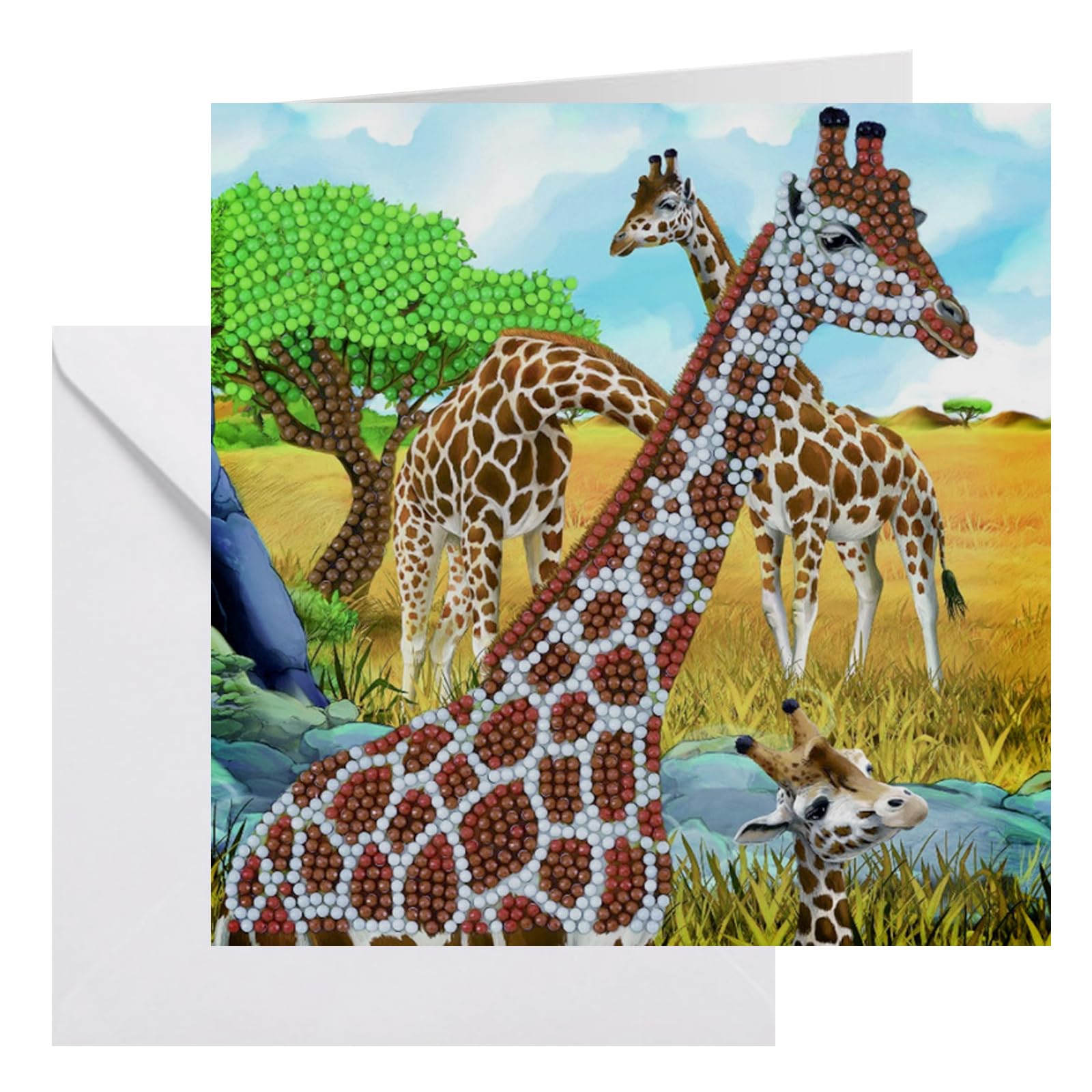 Crystal Art Diamond Painting Card Kit - Gentle Giraffe- Create Your Own 7