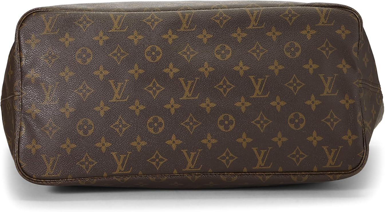 قماش مونوغرام المحبب مسبقًا Neverfull GM ، بني