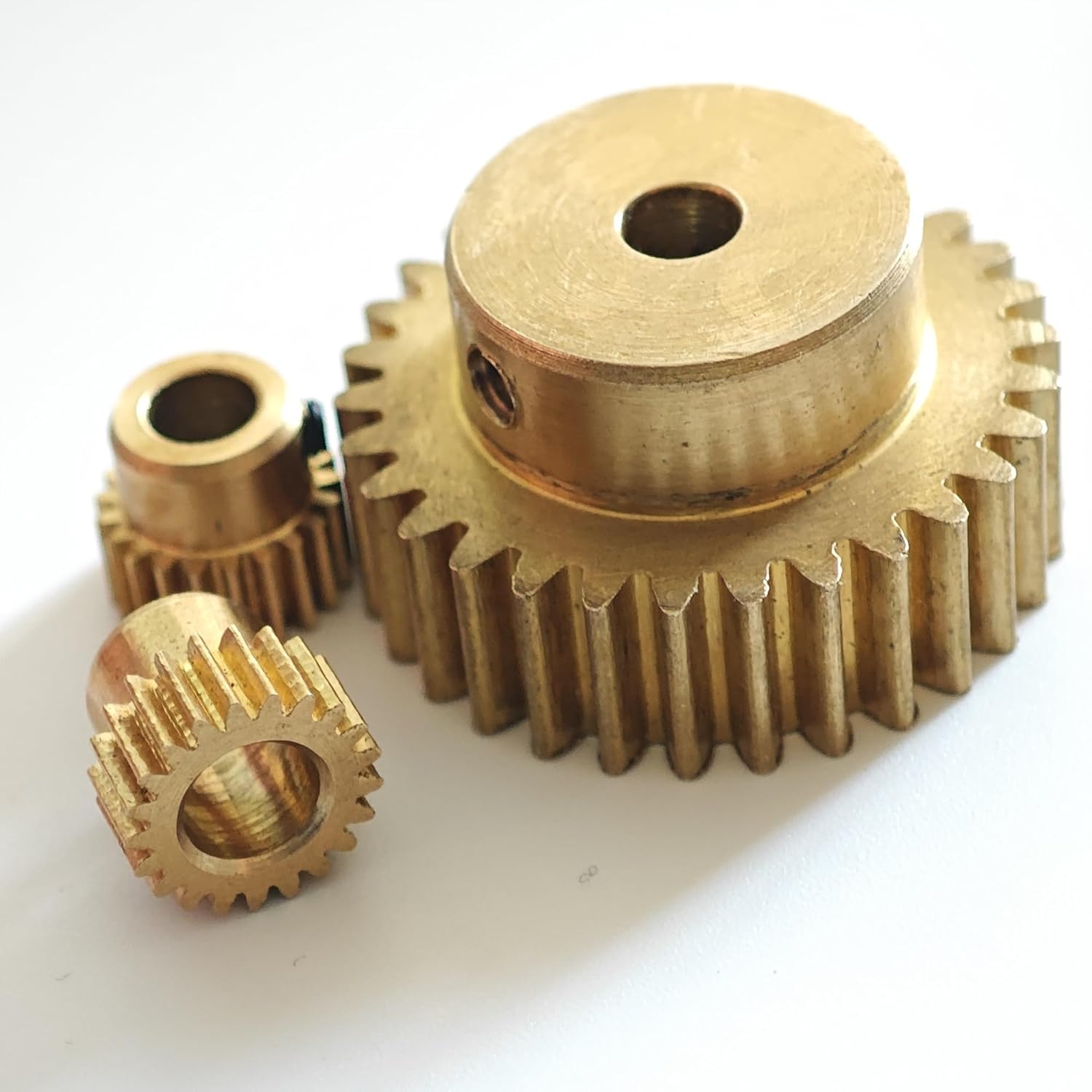 1個 0.5M 115T 真鍮平歯車 0.5 モジュール 115歯 円筒歯車 ステップ付き 5mm歯厚 ストレートピニオン メカニカ