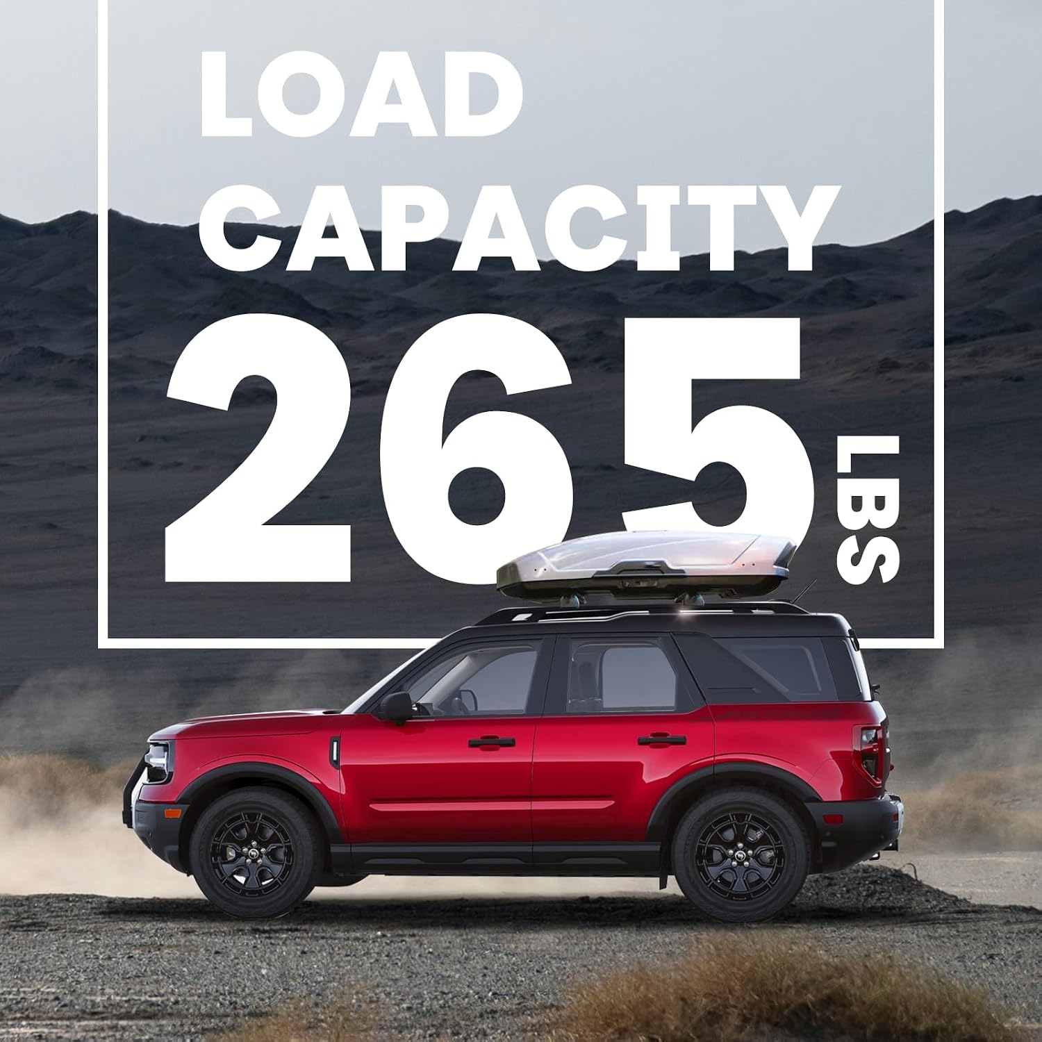 Roof Rack Cross Bars 265lbs Fit for Ford Bronco Sport On-Road Version Base 2021-2023, Bigbend 2021-2025, Outer Banks 2021, Heritage 2023-2025, Free Wheeling 2024-2025 Rooftop Aluminum Crossbars